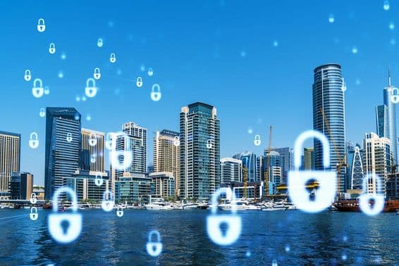 دبئی بزنس ڈاؤن ٹاؤن، تالوں کے ساتھ پیش کی گئی۔