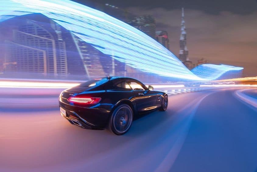 آوڈی آر 8 گاڑی کے پچھلے حصے کی تصویر۔