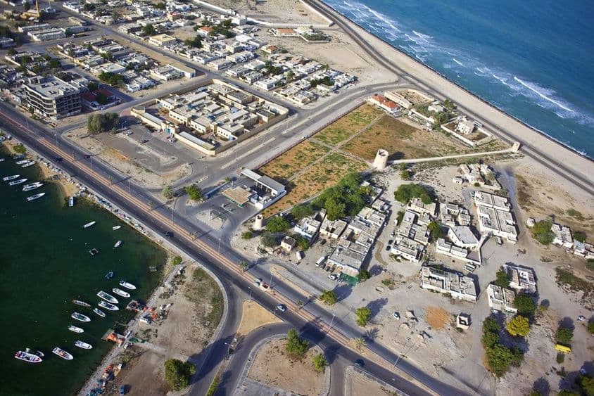 ام القوین کی ہوائی منظر کشی۔