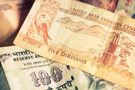 متحدہ عرب امارات اور بھارتی کرنسیاں۔