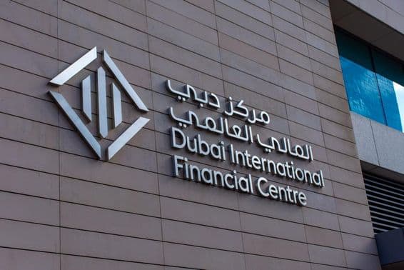 دبئی انٹرنیشنل فنانشل سینٹر (DIFC) کا نشان اور آئیکن۔