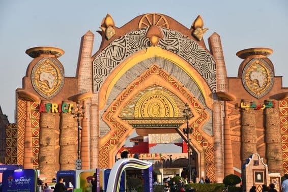 دبئی میں گلوبل ولیج کا افریقی پویلین۔
