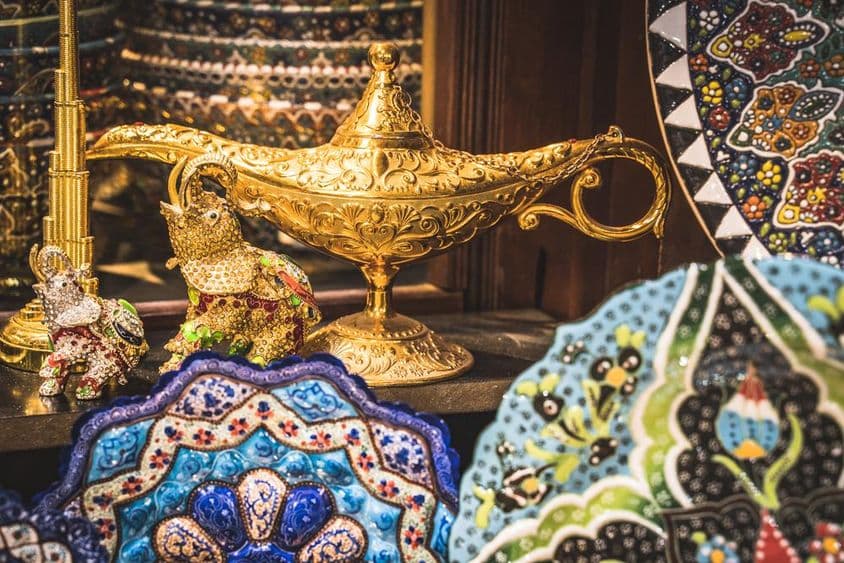 پرانے دبئی میں عرب سونے کی مارکیٹ۔