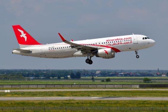 ائیر عربیہ ائیربس A320-200 A6-AOO طیارہ۔