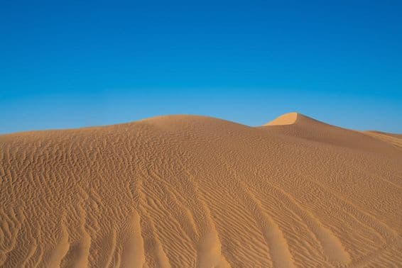 متحدہ عرب امارات میں دبئی کا ریتیلا صحرا۔