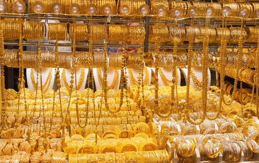 سونے کا بازار یا سوک دبئی شہر، دیر، متحدہ عرب امارات۔