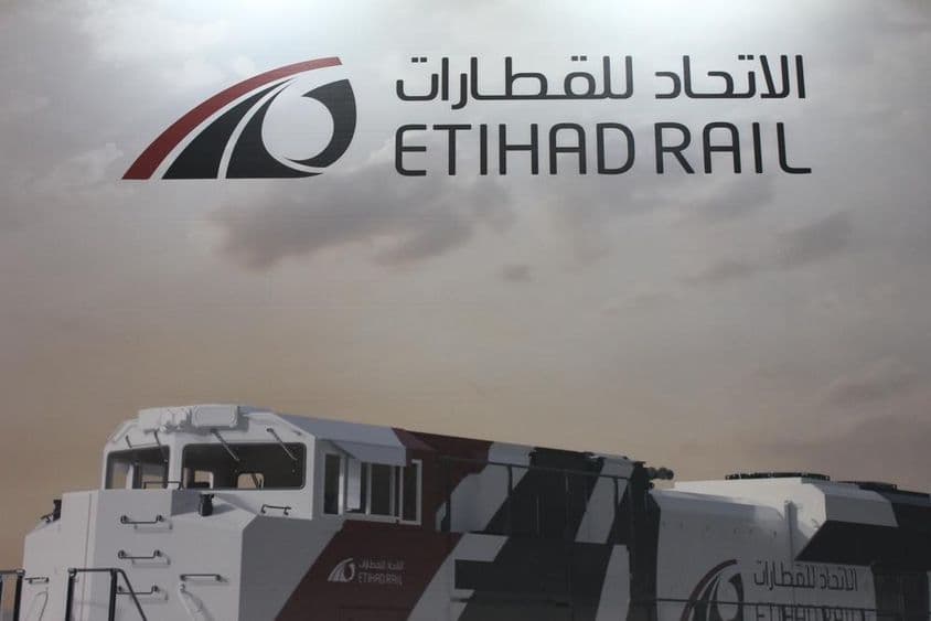 مڈل ایسٹ ریل ۲۰۲۱ نمائش میں نمائش کنندہ کا اسٹینڈ۔