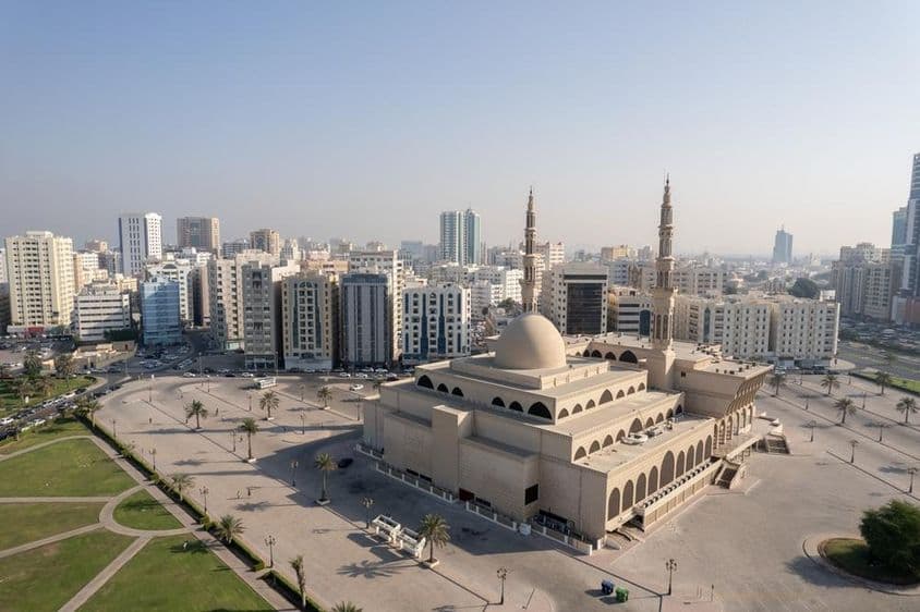 شعرالجہ مسجد پر اوپر سے نظریہ۔