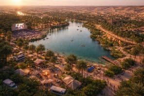 العین صحرائی اویسس کا پینوراما۔