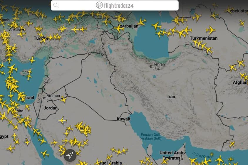 ایران، عراق، اسرائیل کی فضائی حدود کی مکمل بندش۔