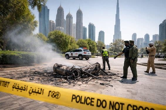 گرنے والے ملبہ کی حفاظت کا انتباہ