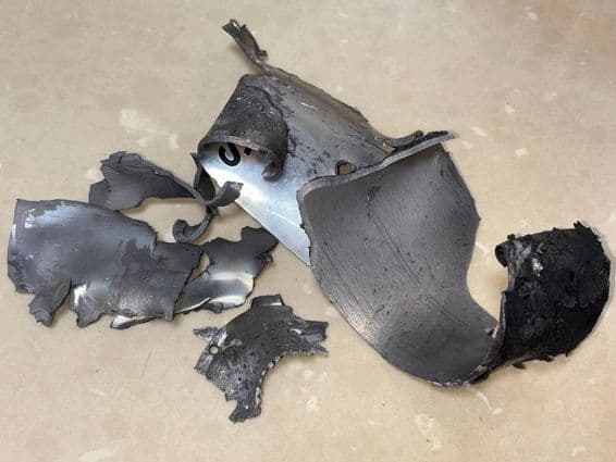 راکٹ کے ٹکڑوں کی تصاویر