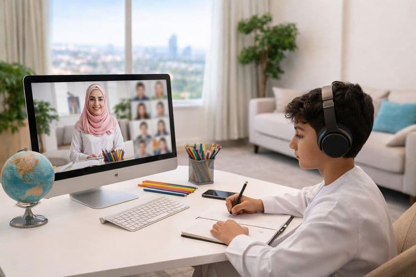 دبئی میں گھر پر ڈیجیٹل سیکھنے