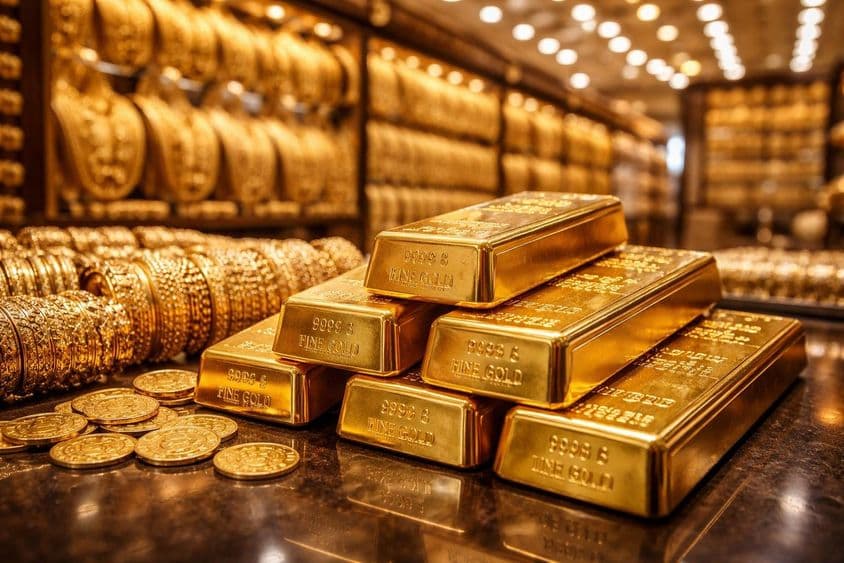 دبئی میں چمکتا ہوا سونے کا بازار