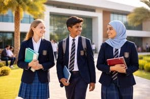 بین الاقوامی اسکول کے طلباء ساتھ میں