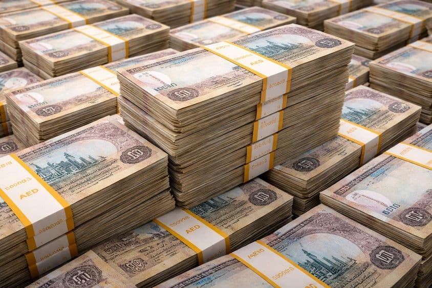 ایک بلین درہم کی نقد رقم