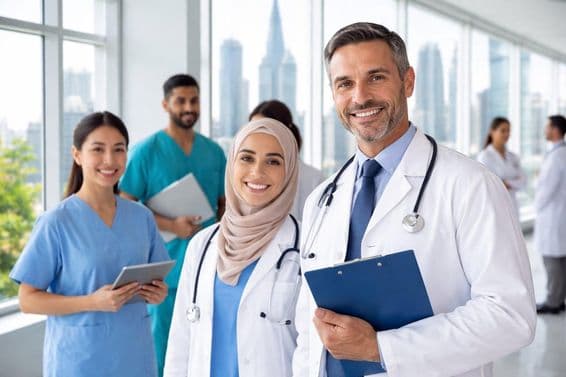 دبئی میں جدید صحت کی دیکھ بھال ٹیم
