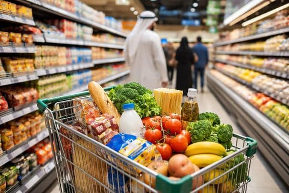 روزمرہ کی خریداری کے لئے سپرمارکیٹ کی ٹوکری