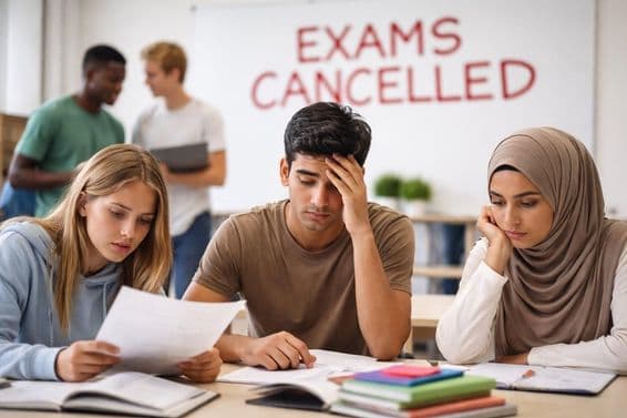 طلباء امتحانات کے بغیر چھوڑ دیے گئے