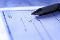 بینک چیک لکھنے کے لئے استعمال ہونے والا قلم