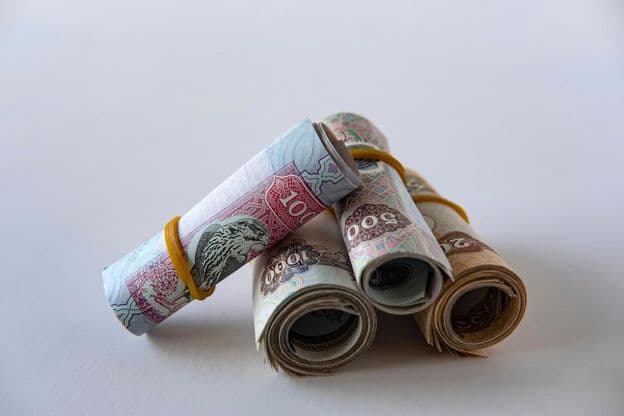 اماراتی درہم کی کرنسی اور سکے کا مجموعہ