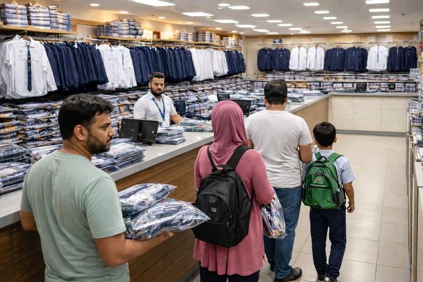 دبئی میں اسکول واپسی کے لئے یونیفارم کی خریداری