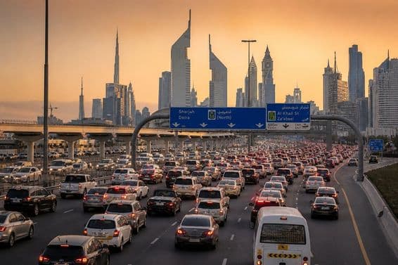 دبئی میں ٹریفک جام کی واپسی