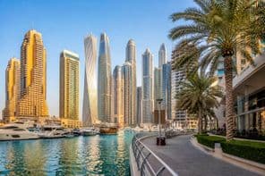 دبئی مرینا میں طلوع آفتاب کا منظر