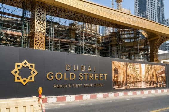 دبئی کی گولڈ اسٹریٹ زیر تعمیر