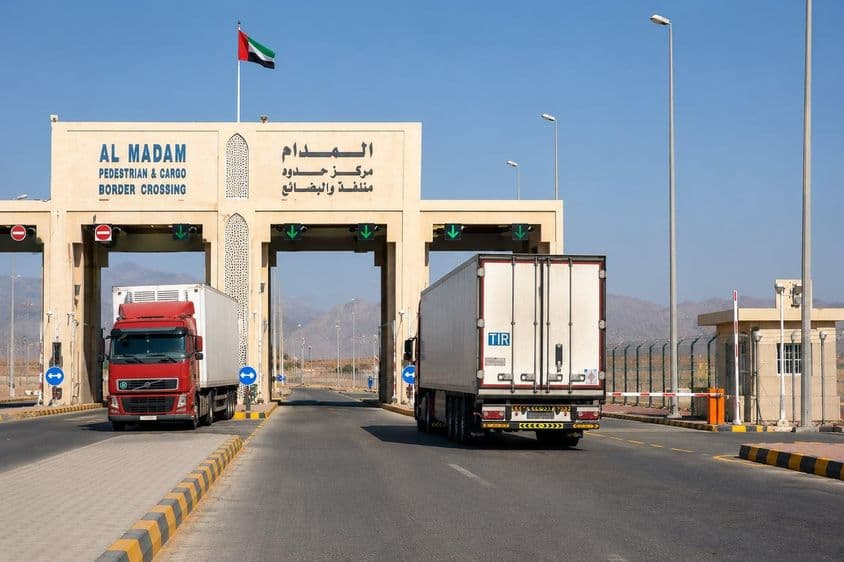 شارجہ میں عمانی نقل و حمل کا ٹریفک