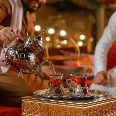 دبئی کی چائے کا منظر